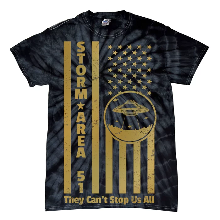 Storm Area 51 Golden Flag Tie-Dye T-Shirt