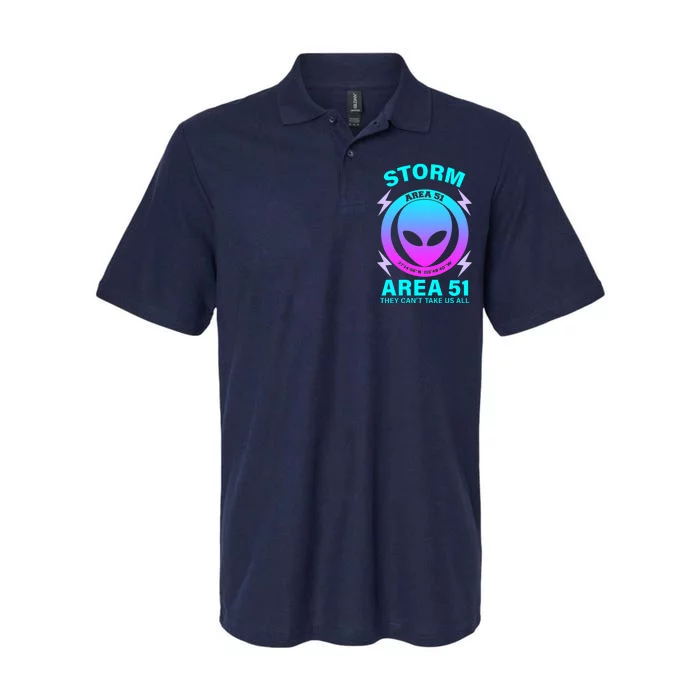 Storm Area 51 They Can't Stop Us All Softstyle Adult Sport Polo