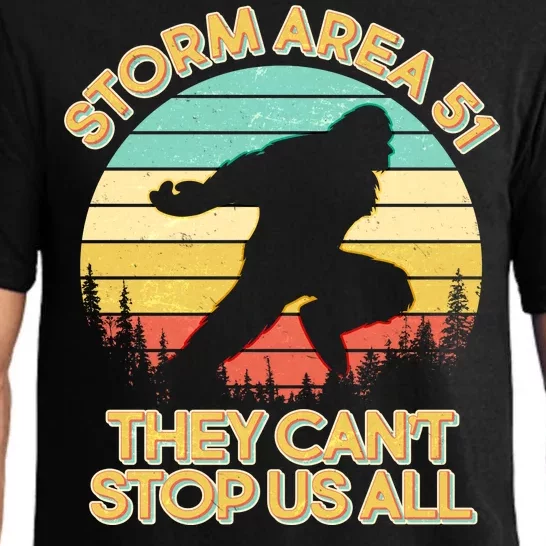 Storm Area 51 They Can't Stop Us All Bigfoot Pajama Set