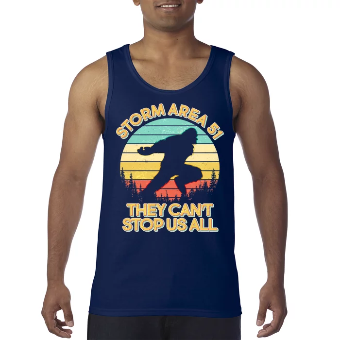 Storm Area 51 They Can't Stop Us All Bigfoot Tank Top