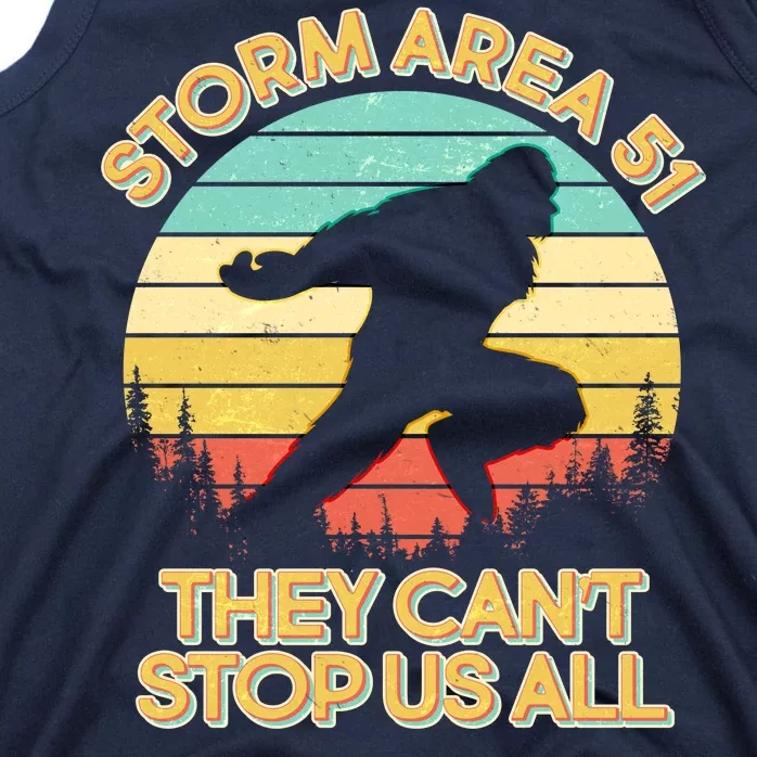 Storm Area 51 They Can't Stop Us All Bigfoot Tank Top