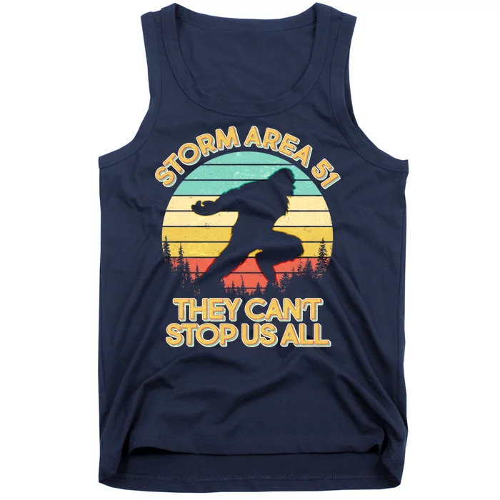 Storm Area 51 They Can't Stop Us All Bigfoot Tank Top