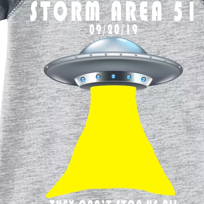 Storm Area 51 They Can't Stop Us Probably Infant Baby Jersey Bodysuit