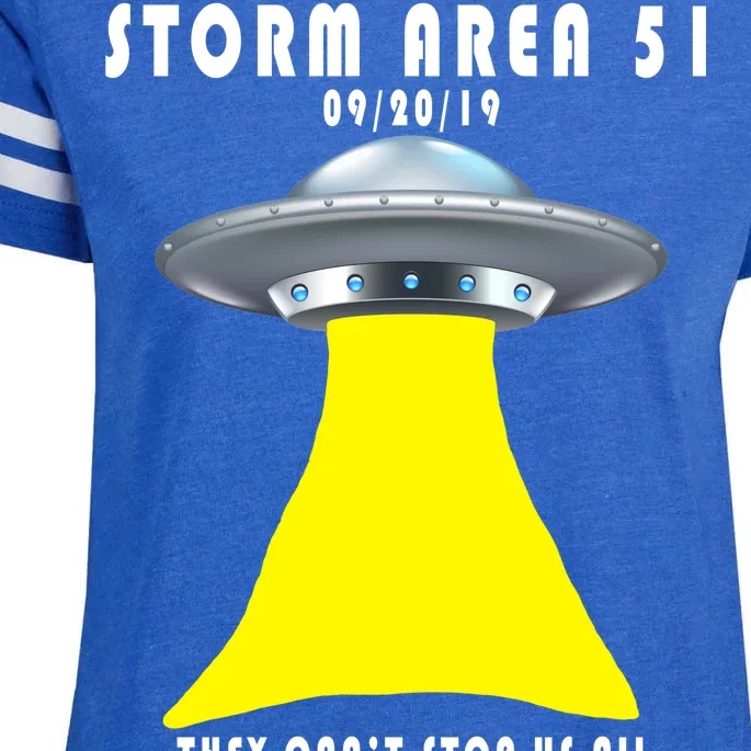 Storm Area 51 They Can't Stop Us Probably Enza Ladies Jersey Football T-Shirt