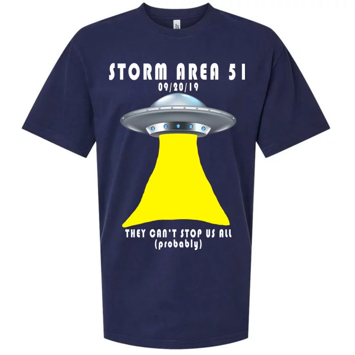 Storm Area 51 They Can't Stop Us Probably Sueded Cloud Jersey T-Shirt