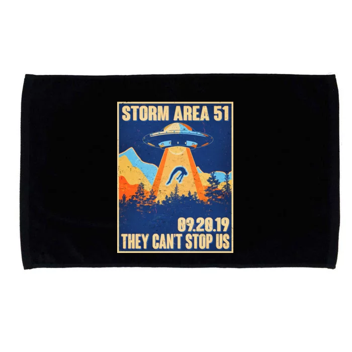 Storm Area 51 Travel Poster They Can't Stop Us Microfiber Hand Towel