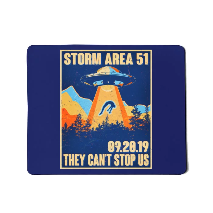 Storm Area 51 Travel Poster They Can't Stop Us Mousepad