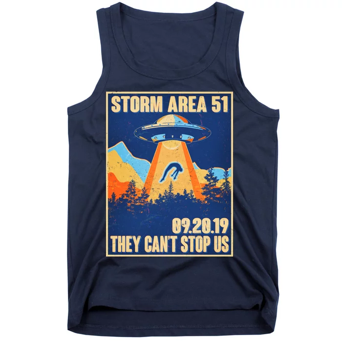 Storm Area 51 Travel Poster They Can't Stop Us Tank Top