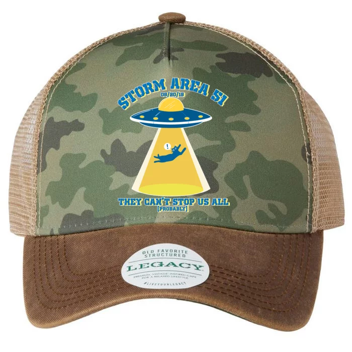 Storm Area 51 UFO Cat They Can't Stop Us All Legacy Tie Dye Trucker Hat