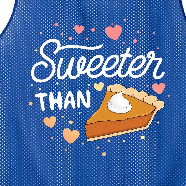 Sweeter Than Pumpkin Pie Halloween Gift Thanksgiving Cute Gift Mesh Reversible Basketball Jersey Tank