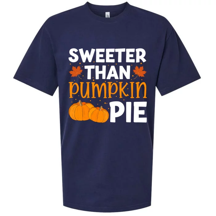 Sweeter Than Pumpkin Pie Thanksgiving Gift Sueded Cloud Jersey T-Shirt