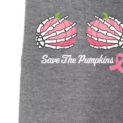 Save The Pumpkins Boob Pink Ribbon Breast Cancer Awareness Gift Doggie 3-End Fleece Hoodie