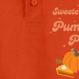 Sweeter Than Pumpkin Pie Fall Thanksgiving Cute Autumn Gift Dry Zone Grid Performance Polo