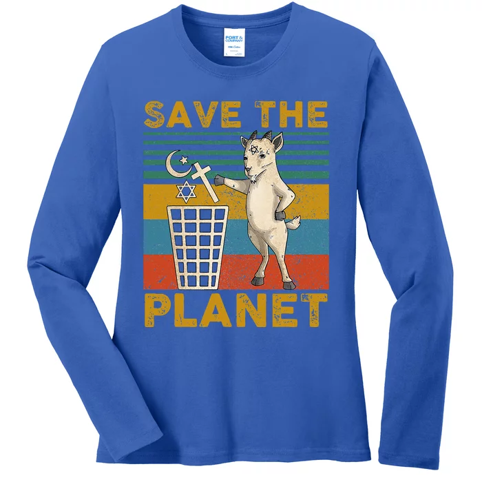 Save The Planet Ladies Long Sleeve Shirt