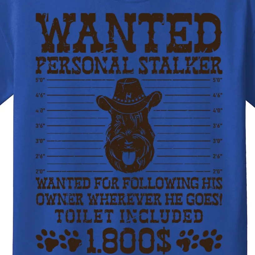 Scottish Terrier Personal Stalker Dog Walker Dog Trainer Gift Kids T-Shirt