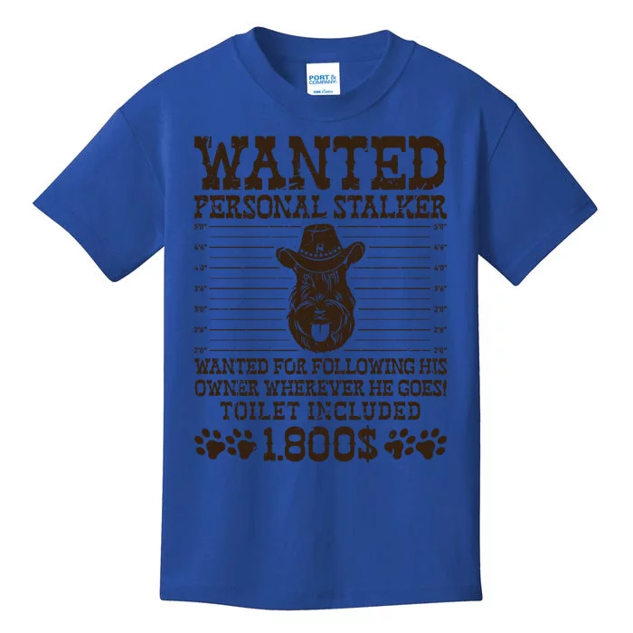 Scottish Terrier Personal Stalker Dog Walker Dog Trainer Gift Kids T-Shirt