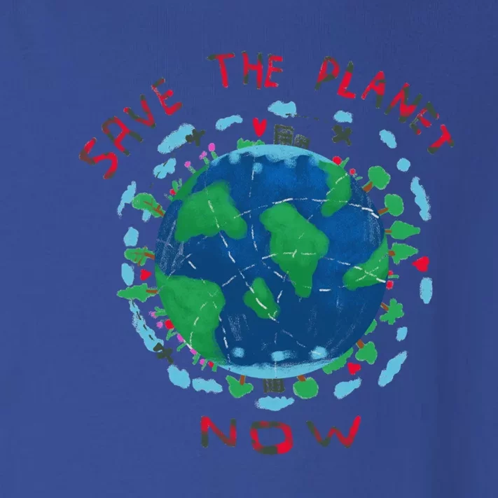 Save The Planet Earth Day Cute Drawing Gift Toddler Long Sleeve Shirt