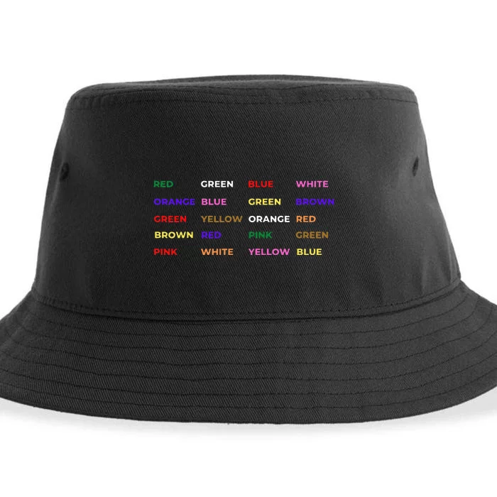 Stroop Test Psychology Neuroscience Geek Nerd Brain Sustainable Bucket Hat