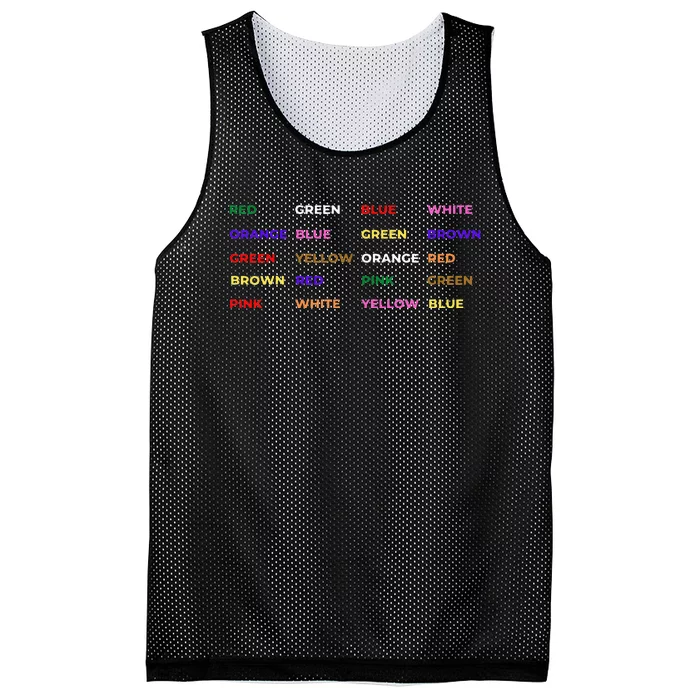 Stroop Test Psychology Neuroscience Geek Nerd Brain Mesh Reversible Basketball Jersey Tank