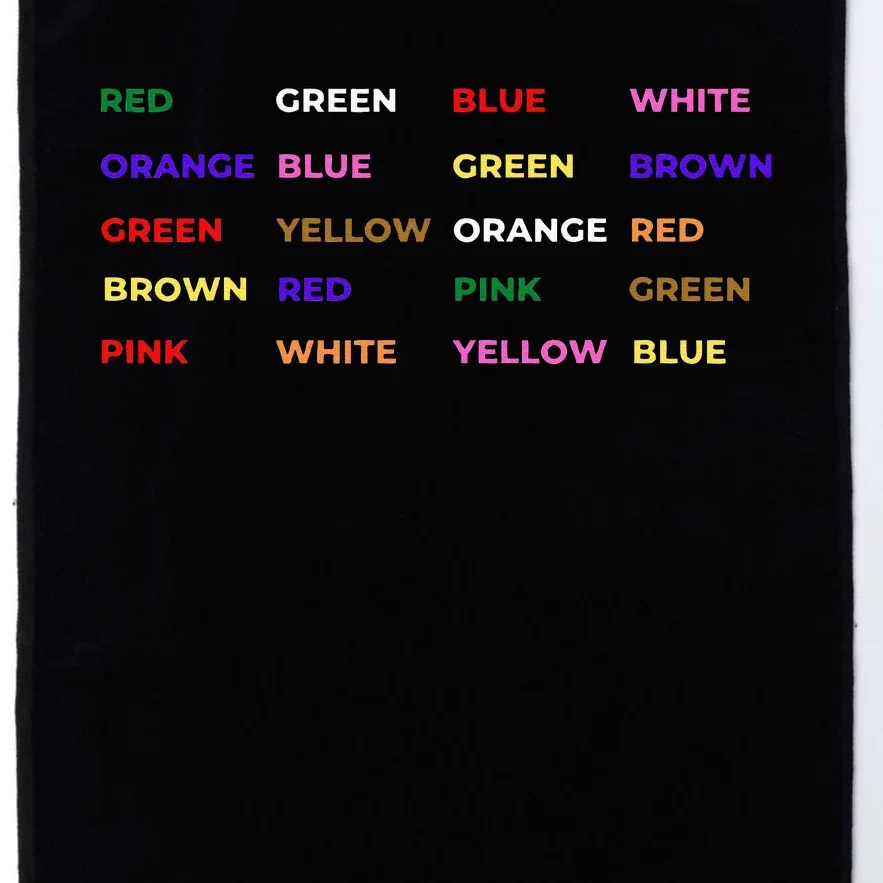 Stroop Test Psychology Neuroscience Geek Nerd Brain Platinum Collection Golf Towel