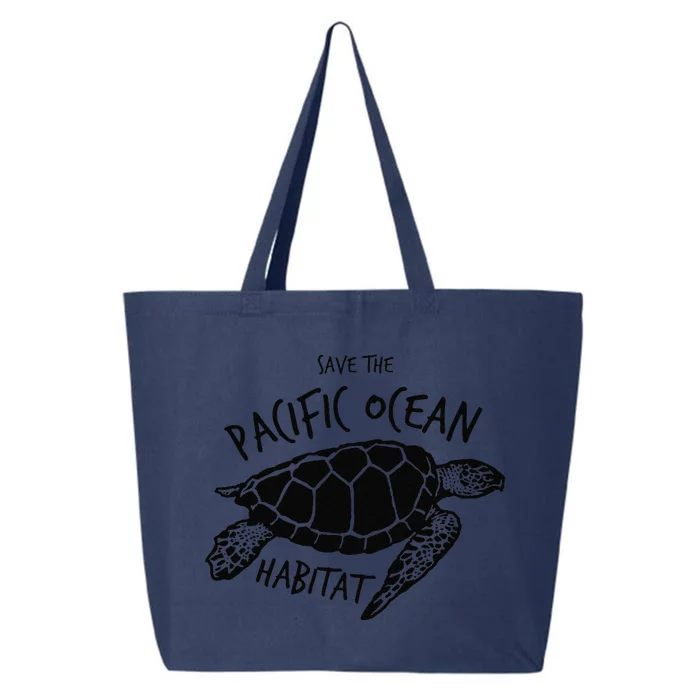 Save The Pacific Ocean Habitat! Sea Turtle 25L Jumbo Tote