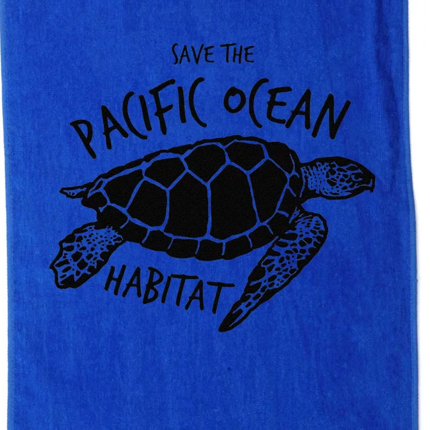 Save The Pacific Ocean Habitat! Sea Turtle Platinum Collection Golf Towel