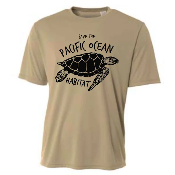 Save The Pacific Ocean Habitat! Sea Turtle Cooling Performance Crew T-Shirt