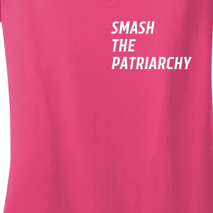 Smash The Patriarchy Women's V-Neck T-Shirt