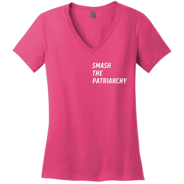 Smash The Patriarchy Women's V-Neck T-Shirt