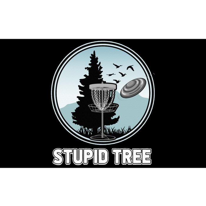 Stupid Tree Pinetree Sunset Funny Disc Frisbee Golf Player Bumper Sticker