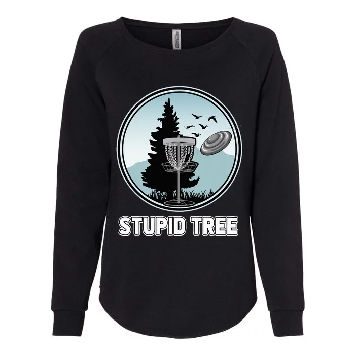 Stupid Tree Pinetree Sunset Funny Disc Frisbee Golf Player Womens California Wash Sweatshirt