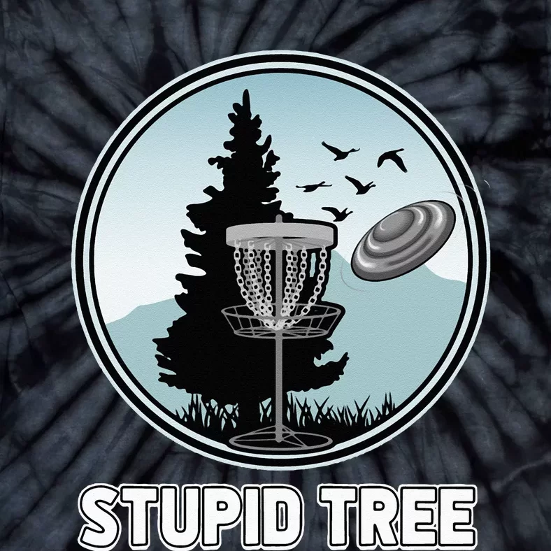 Stupid Tree Pinetree Sunset Funny Disc Frisbee Golf Player Tie-Dye T-Shirt