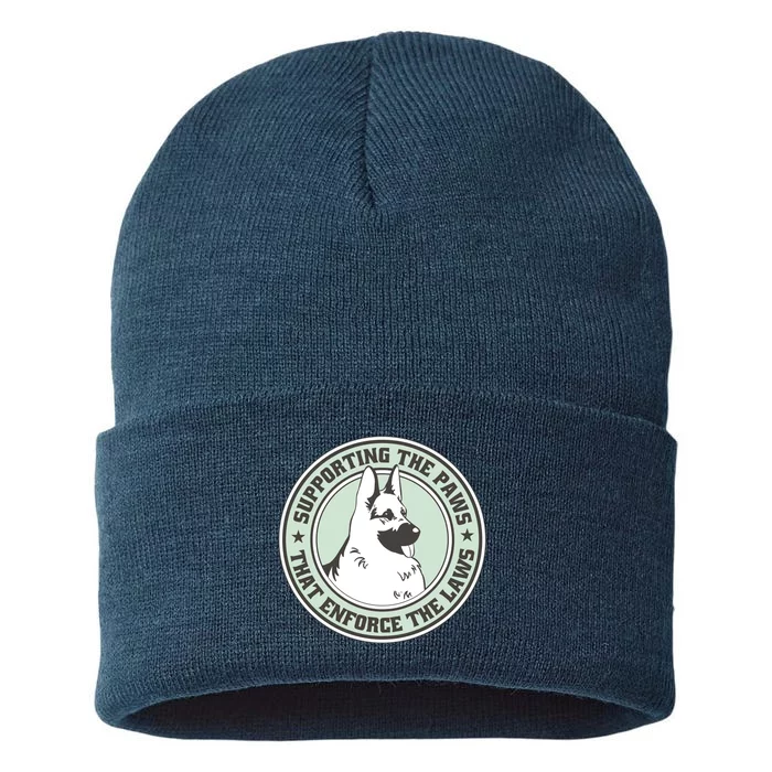 Supporting The Paws That Enforce The Laws Sustainable Knit Beanie