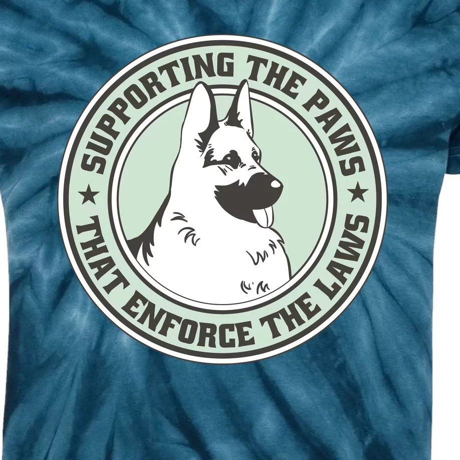 Supporting The Paws That Enforce The Laws Kids Tie-Dye T-Shirt