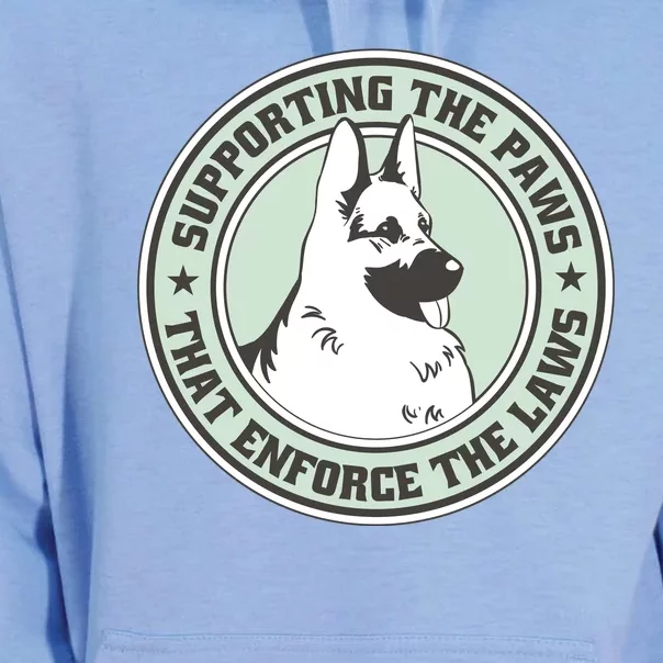 Supporting The Paws That Enforce The Laws Unisex Surf Hoodie