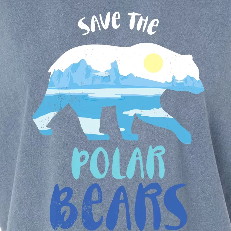 Save The Polar Bear Design For Climate Change Awareness Garment-Dyed Women's Muscle Tee