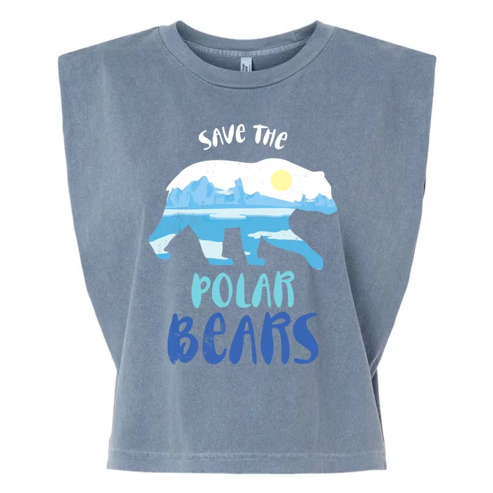 Save The Polar Bear Design For Climate Change Awareness Garment-Dyed Women's Muscle Tee