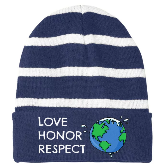 Save The Planet Earth Day Teachers,, Women Striped Beanie with Solid Band