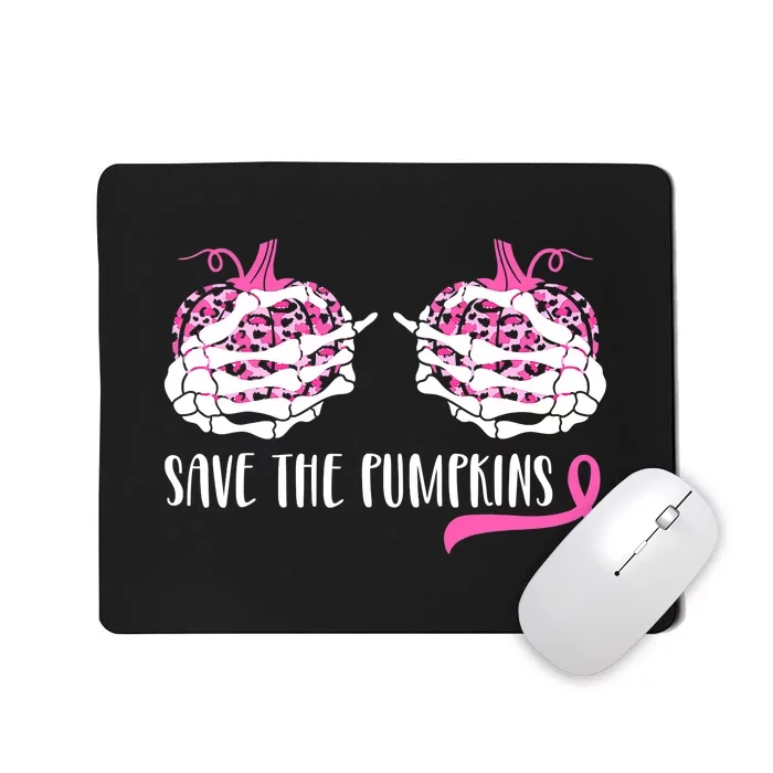 Save The Pumpkins Breast Cancer Awareness Halloween Mousepad