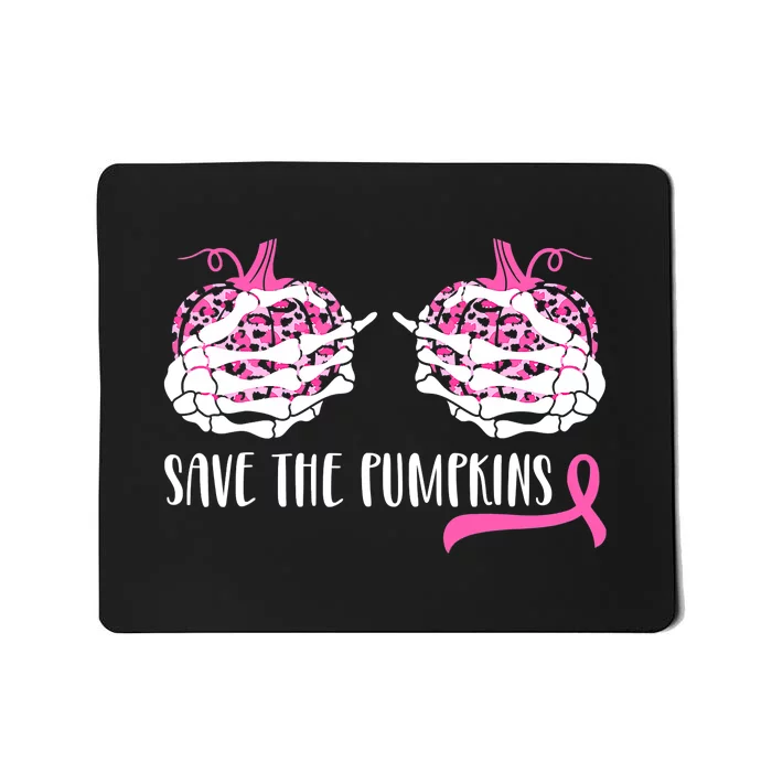 Save The Pumpkins Breast Cancer Awareness Halloween Mousepad