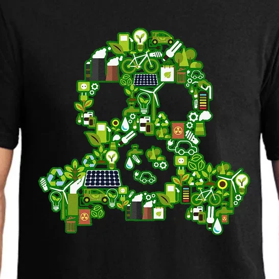 Save The Planet! Recycle Icons Gas Mask Pajama Set