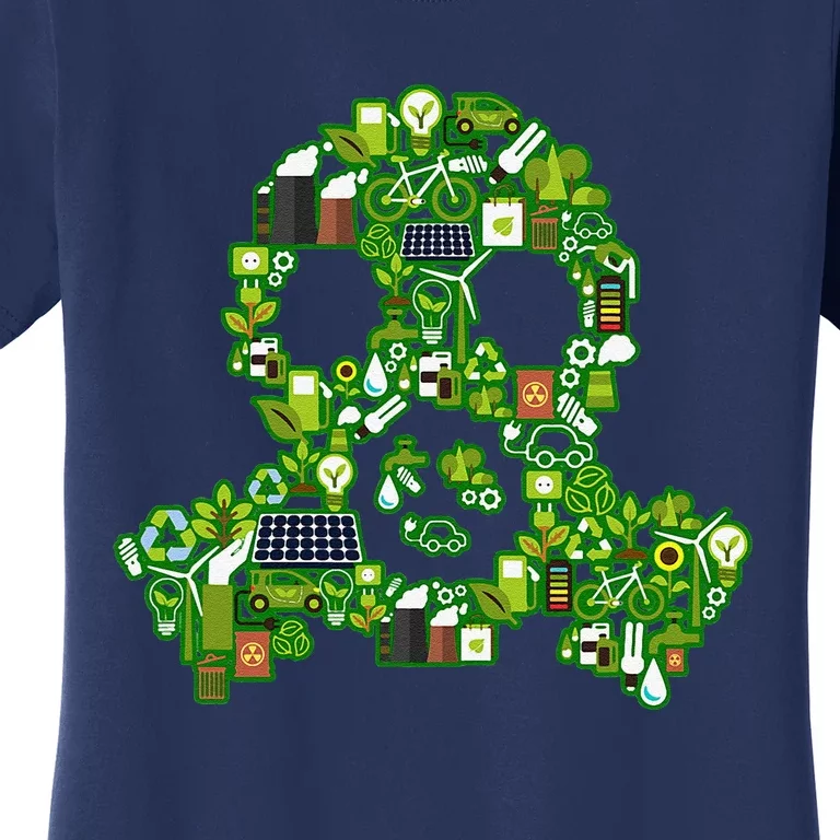 Save The Planet! Recycle Icons Gas Mask Women's T-Shirt