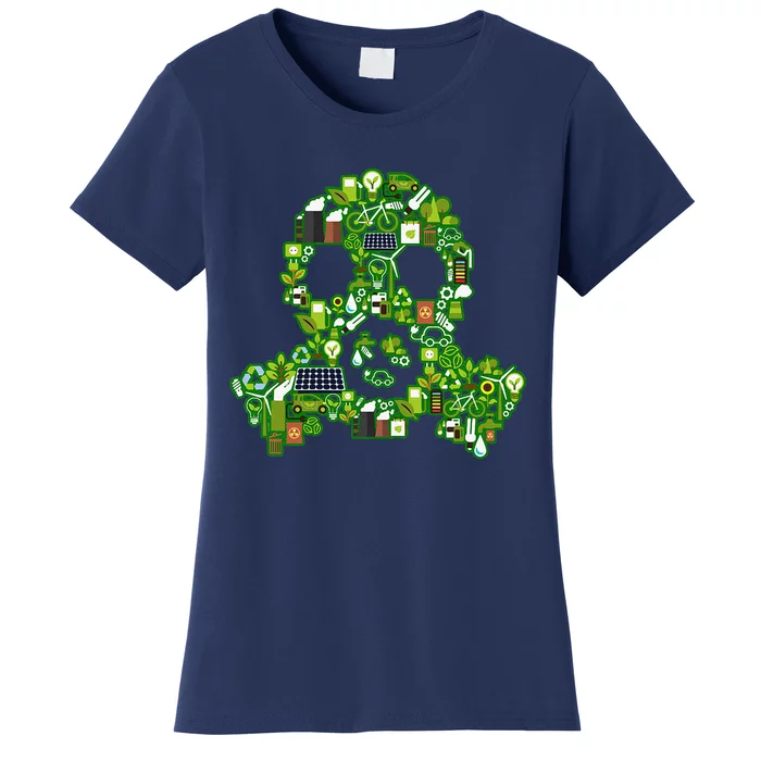 Save The Planet! Recycle Icons Gas Mask Women's T-Shirt