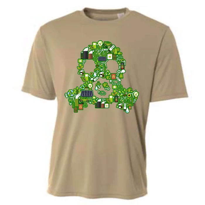 Save The Planet! Recycle Icons Gas Mask Cooling Performance Crew T-Shirt