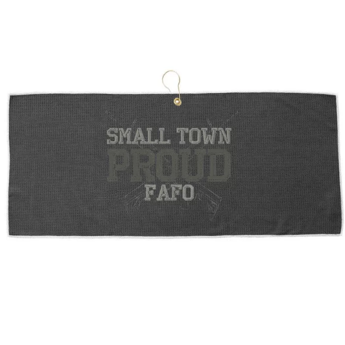 Small Town Proud Large Microfiber Waffle Golf Towel