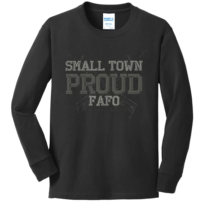 Small Town Proud Kids Long Sleeve Shirt