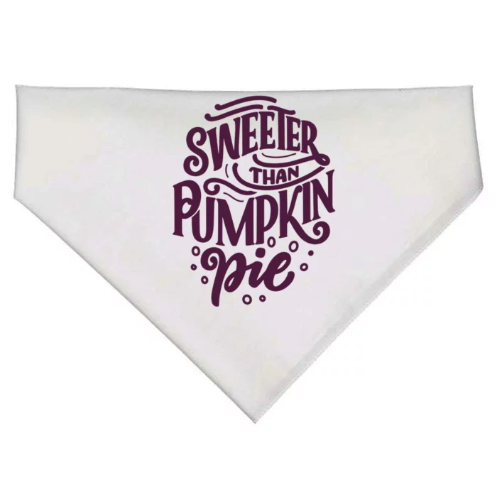 Sweeter Than Pumpkin Pie Selflove Motivational Gift USA-Made Doggie Bandana