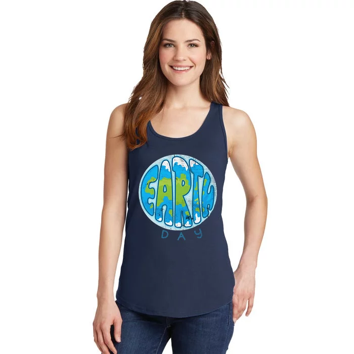 Save The Planet Earth Day Love Nature Awareness Pocket Ladies Essential Tank