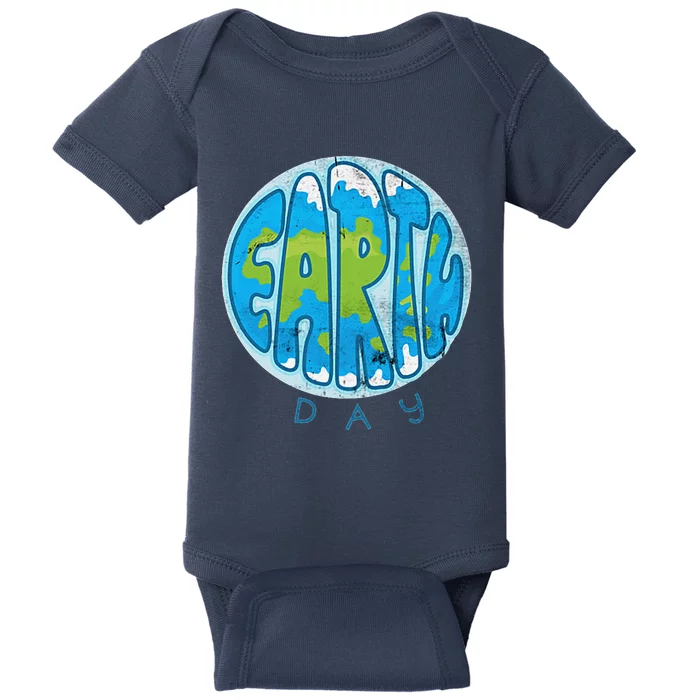 Save The Planet Earth Day Love Nature Awareness Pocket Baby Bodysuit