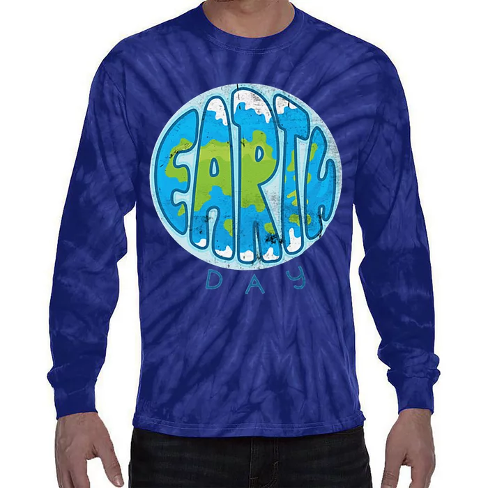 Save The Planet Earth Day Love Nature Awareness Pocket Tie-Dye Long Sleeve Shirt